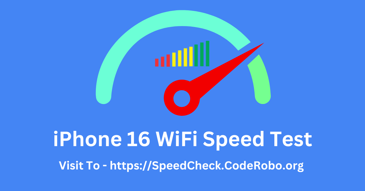 iPhone 16 WiFi Speed Test